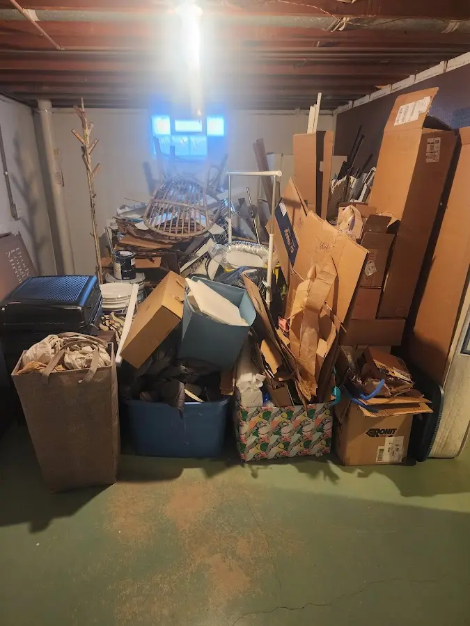 Roll-off dumpster container at job site for Roll Off Dumpster Rental in Felida